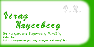 virag mayerberg business card